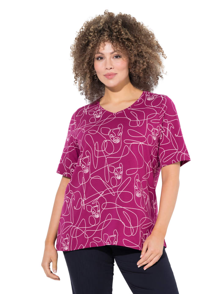 Ulla Popken Shirt in magnolienrot günstig kaufen