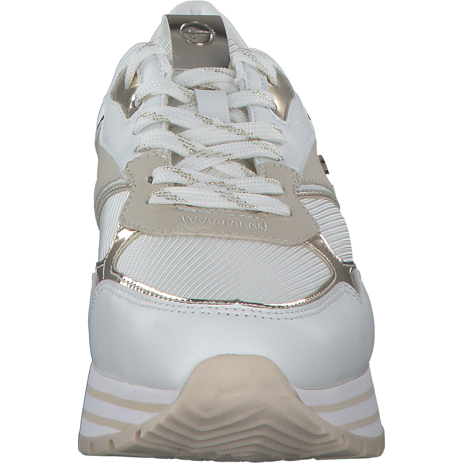 Tamaris 23706, Sneakers Low, Damen, WHT/LT. GOLD