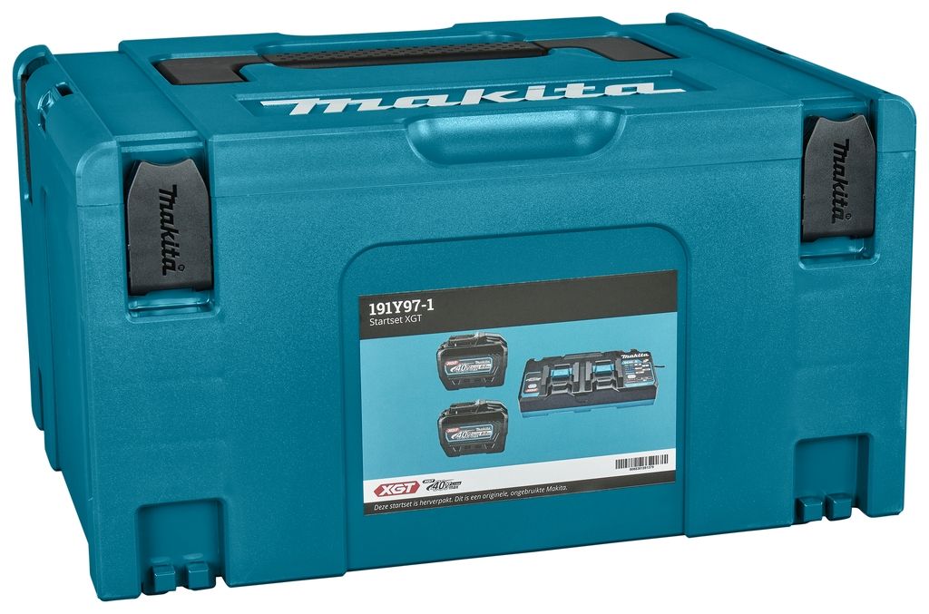 Accessori Makita 191Y97-1 Kit di avviamento Caricabatterie doppio XGT DC40RB + 2 batterie BL4080F 40V max 8.0Ah in MBox