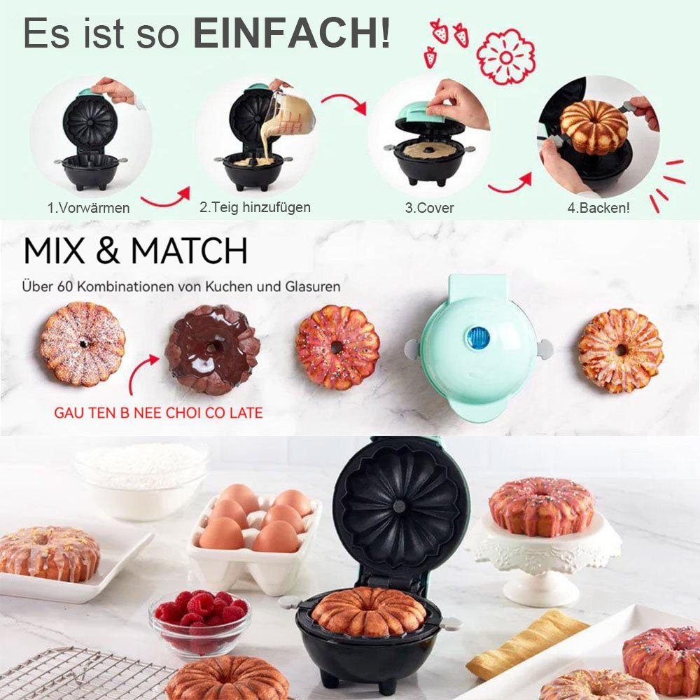 MOUTEN Sandwichmaker Kürbiskuchen-Maker, Kinder-Frühstücksmaschine, Mini-Backmaschine