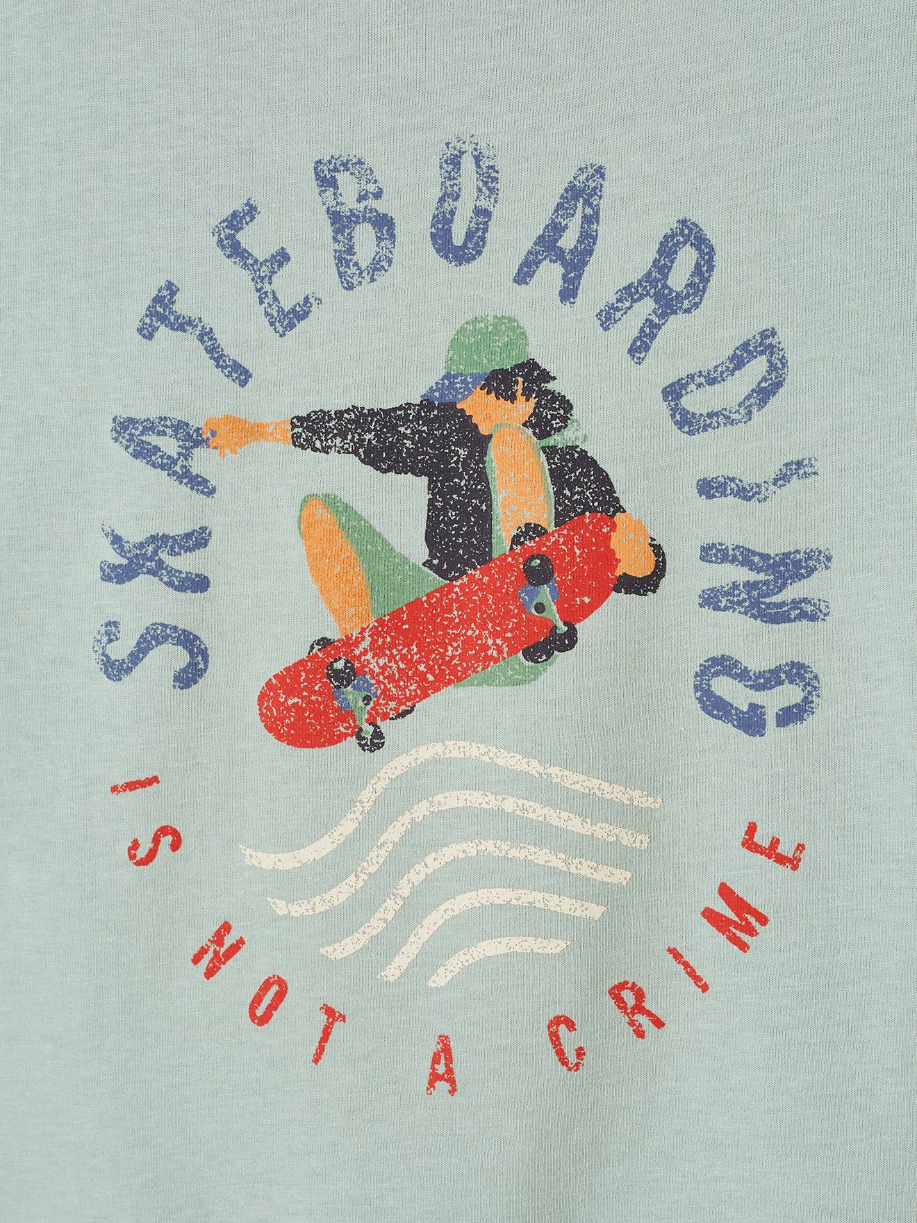 T-shirt motifs graphiques garçon manches courtes ecru