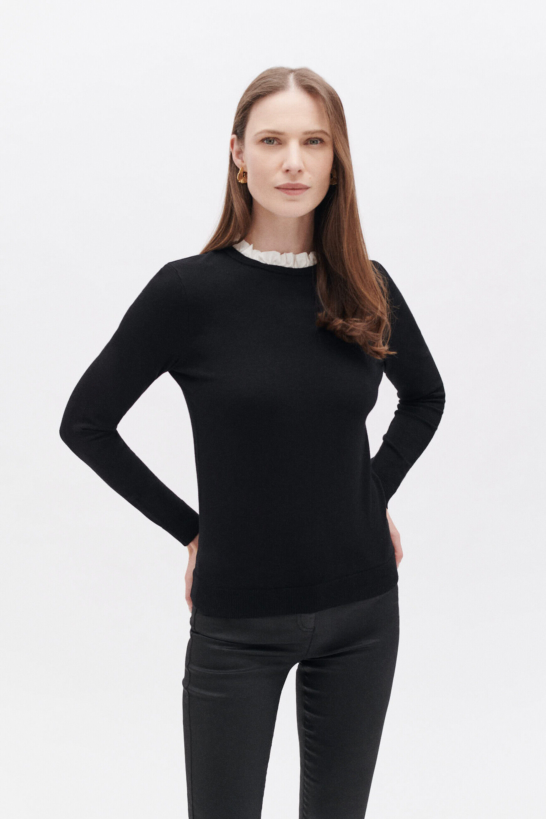 Pull marge noir femme