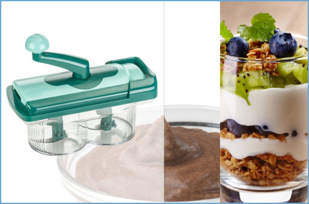 Genius Gemüseschneider Nicer Dicer Fusion smart, 23 Teile, Würfel, Stifte, Gemüsehobel mit 1250ml Fassungsvolumen