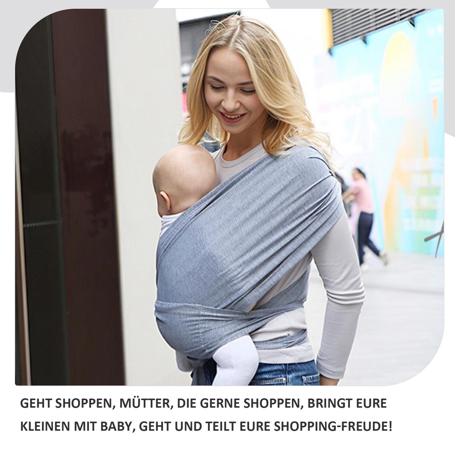 Daisred Tragetuch Babytrage, Babytragetasche für Neugeborene, Kleinkinder