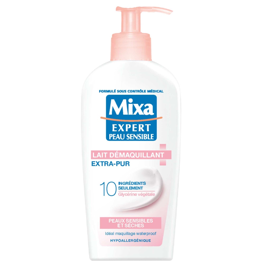 mixa Expert Peau Sensible Lait Démaquillant Extra-Pur Antidessèchement