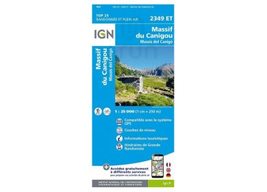 Carte IGN Massif du Canigou 2349ET