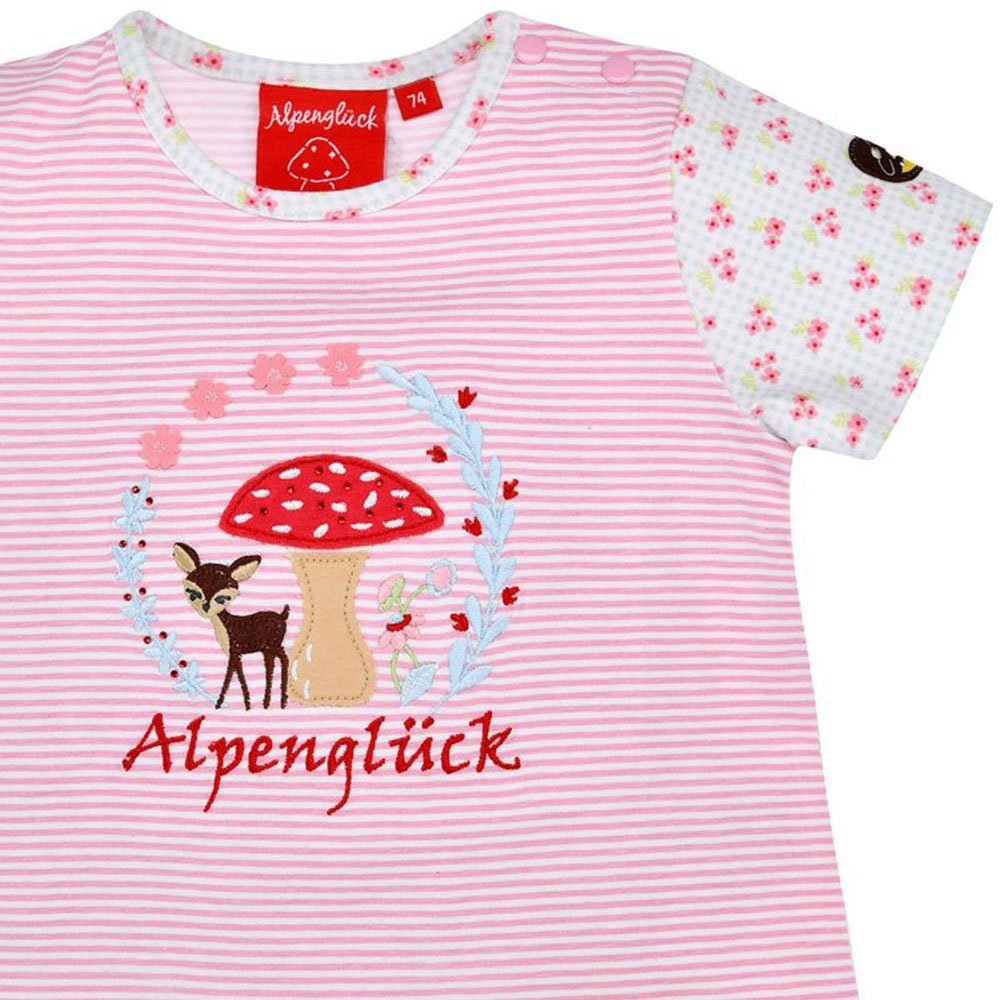 BONDI Trachtenbluse BONDI Mädchen T-Shirt 'Alpenglück' mit Reh und Pil