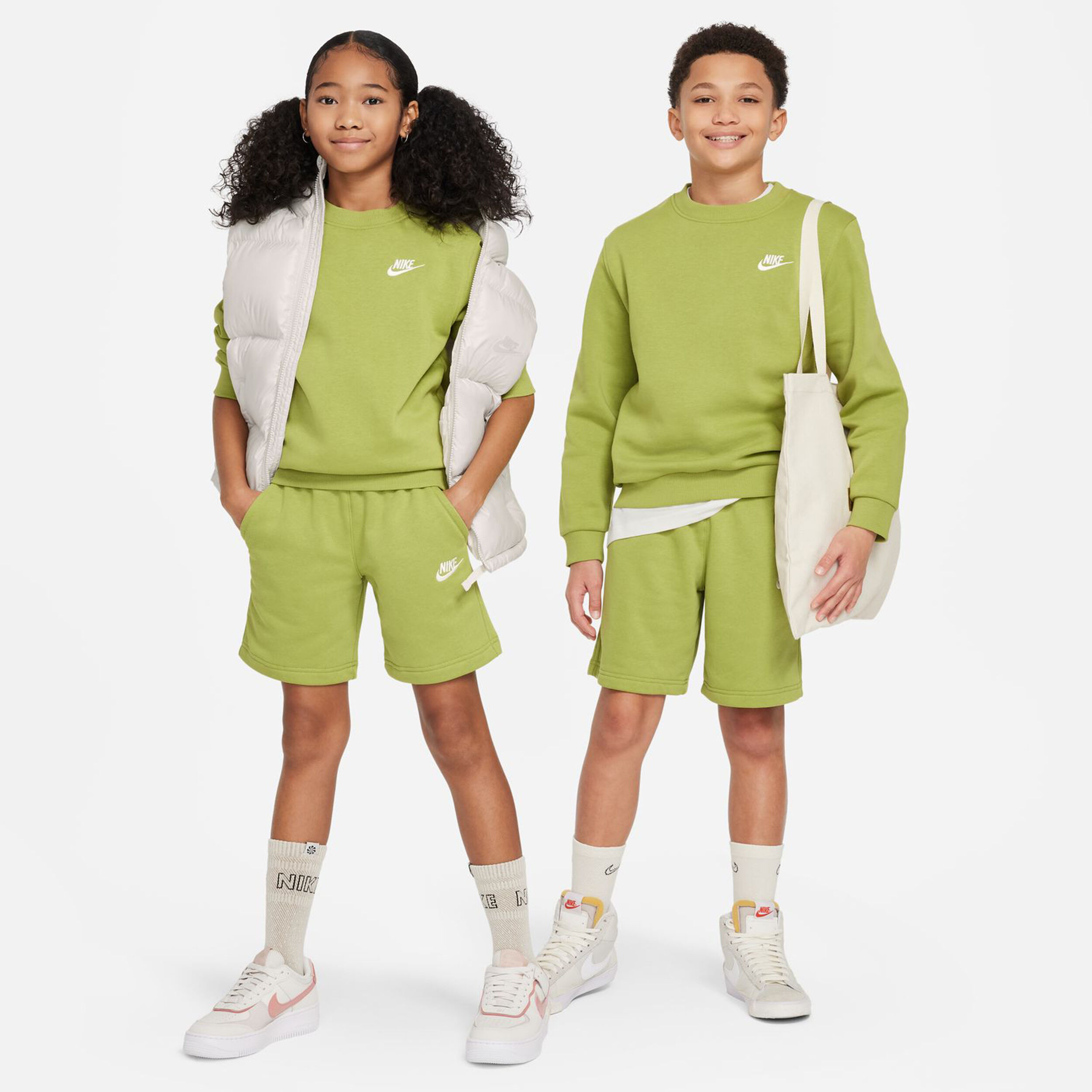 Club Fleece Longsleeve Kinder - Creme
