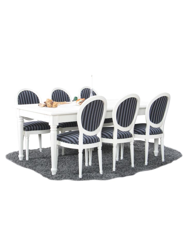 ebuy24 Essgruppe Amaretta (7-teilig) Weiß 180 x 100 cm günstig kaufen onesize