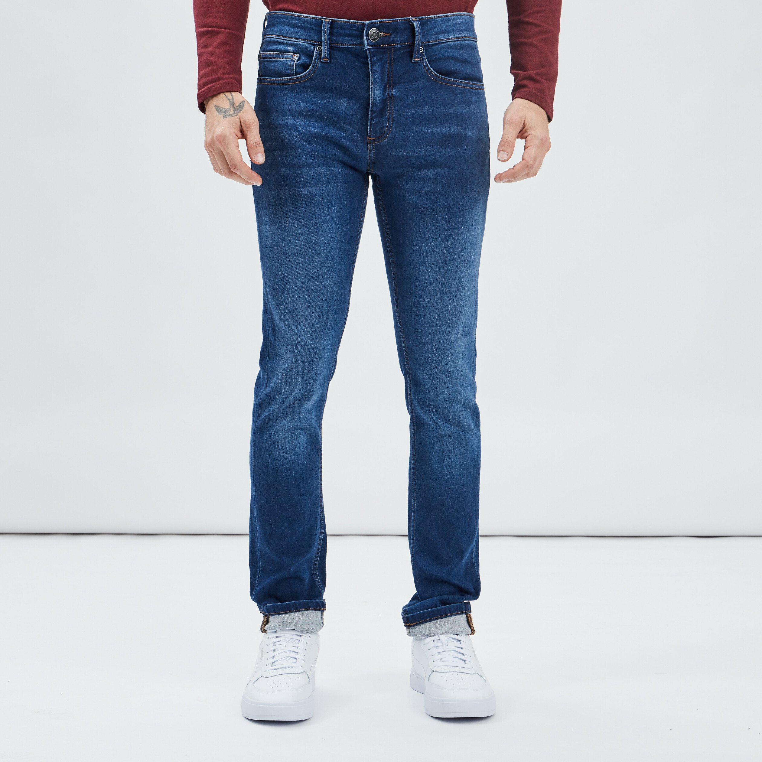 Jeans slim stretch denim double stone homme | La Halle