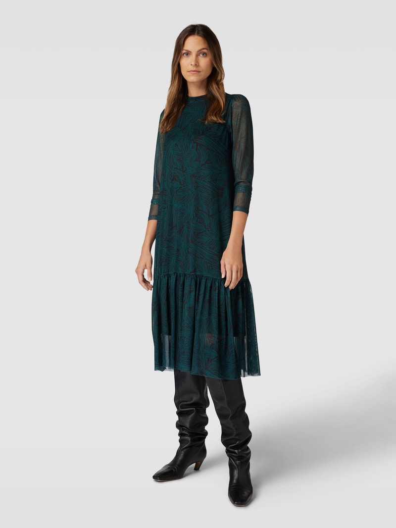Midikleid im Stufen-Look Modell 'ALDA' in smaragdgrün