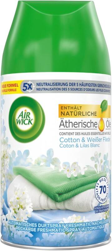 Air Wick Freshmatic Flüssig Lufterfrischungsspray Nachfüllung Cotton & Weißer Flieder Cotton und weiẞer Flieder