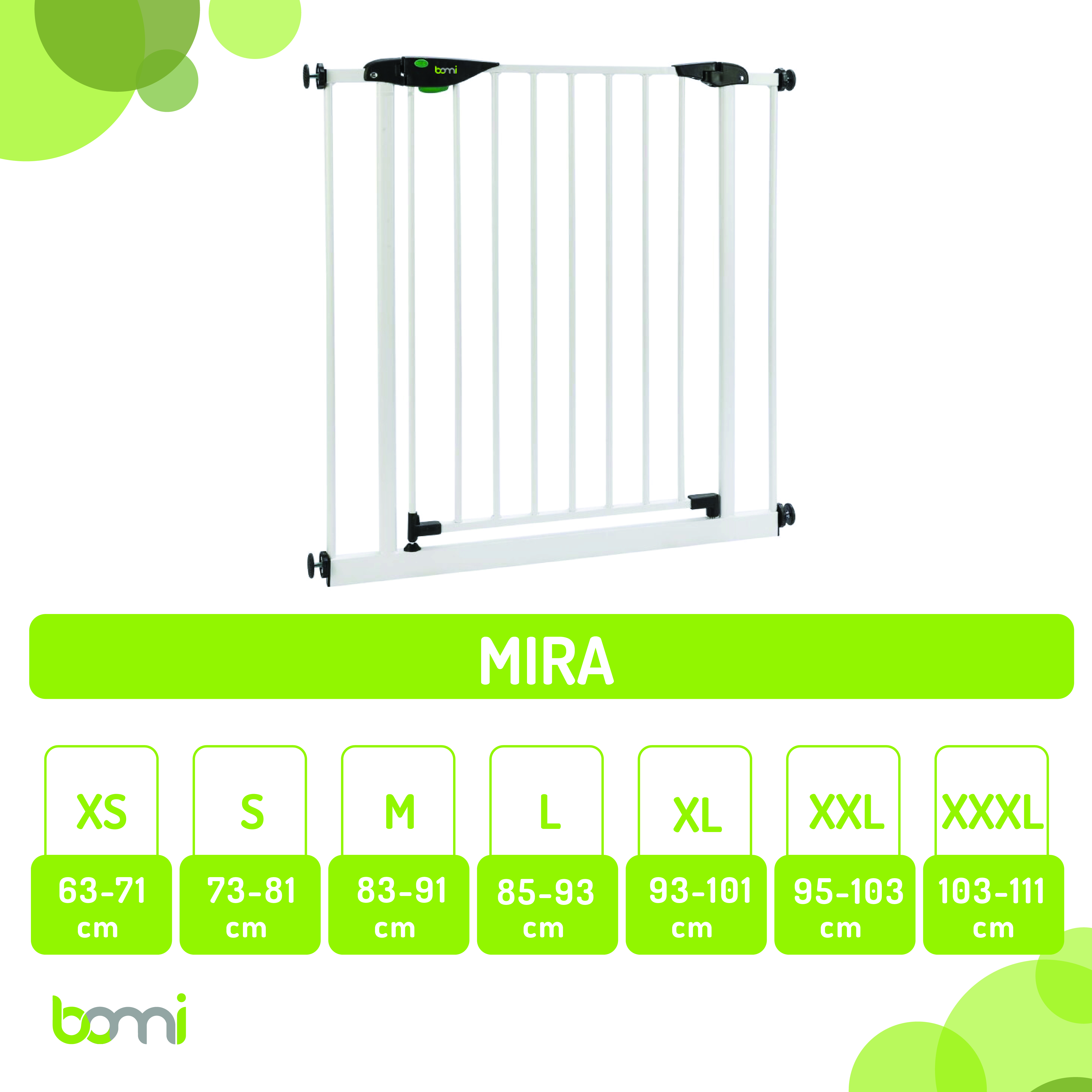 bomi Türschutzgitter & Hundeklappen bomi Türschutzgitter Mira 63-111 cm S