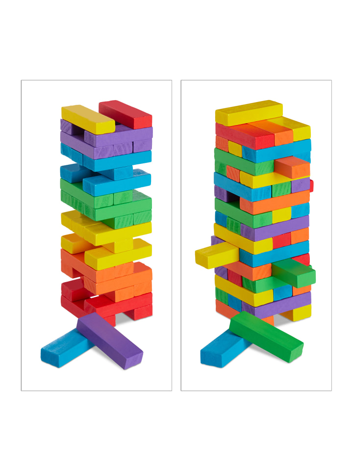 relaxdays Wackelturm in Bunt günstig kaufen onesize