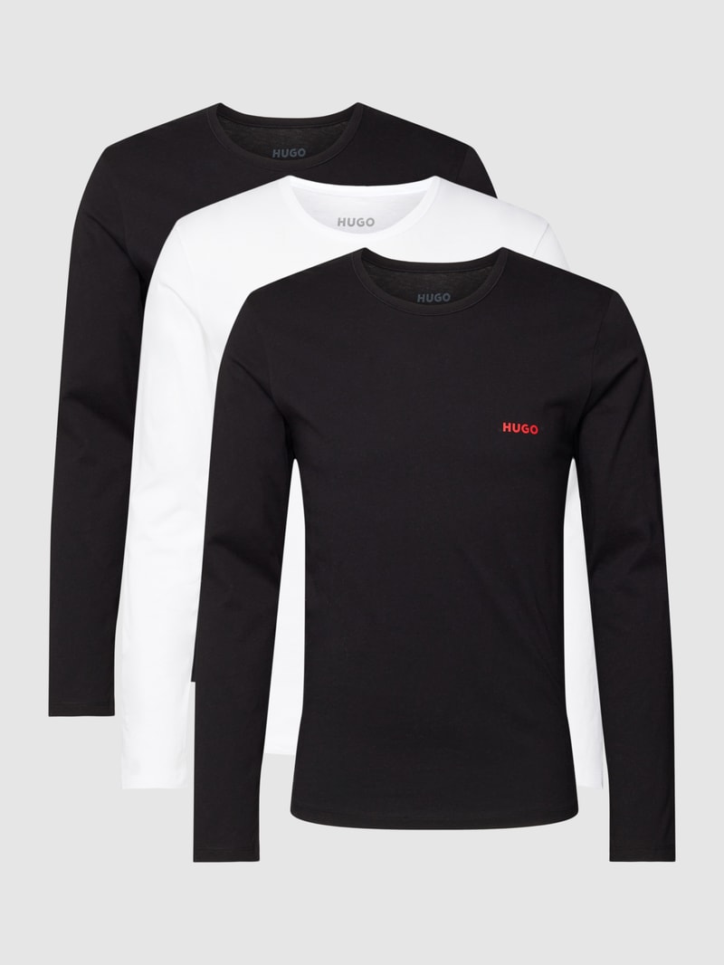 Longsleeve mit Label-Detail in schwarz