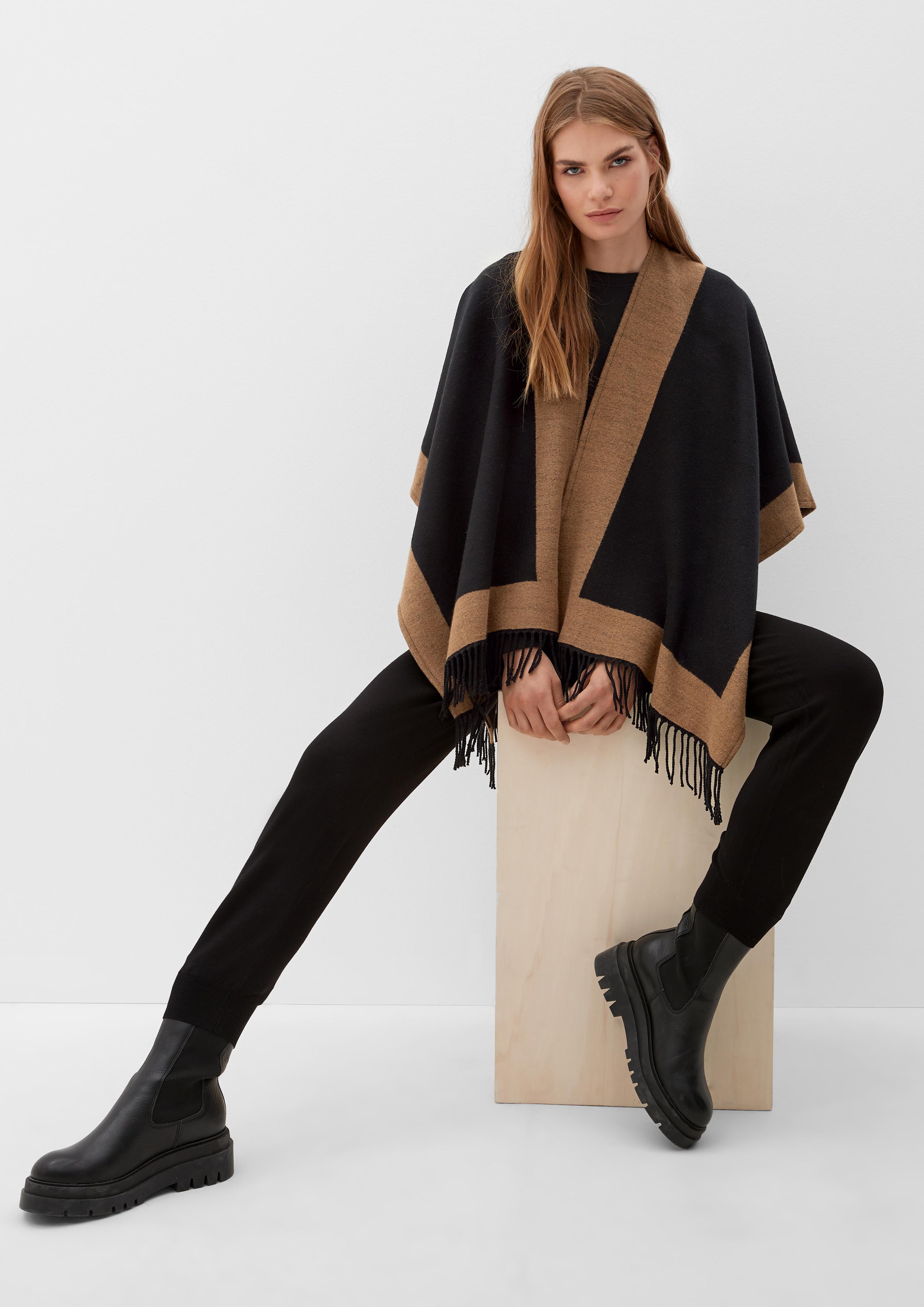 Poncho aus Viskosemix  2122268-9999