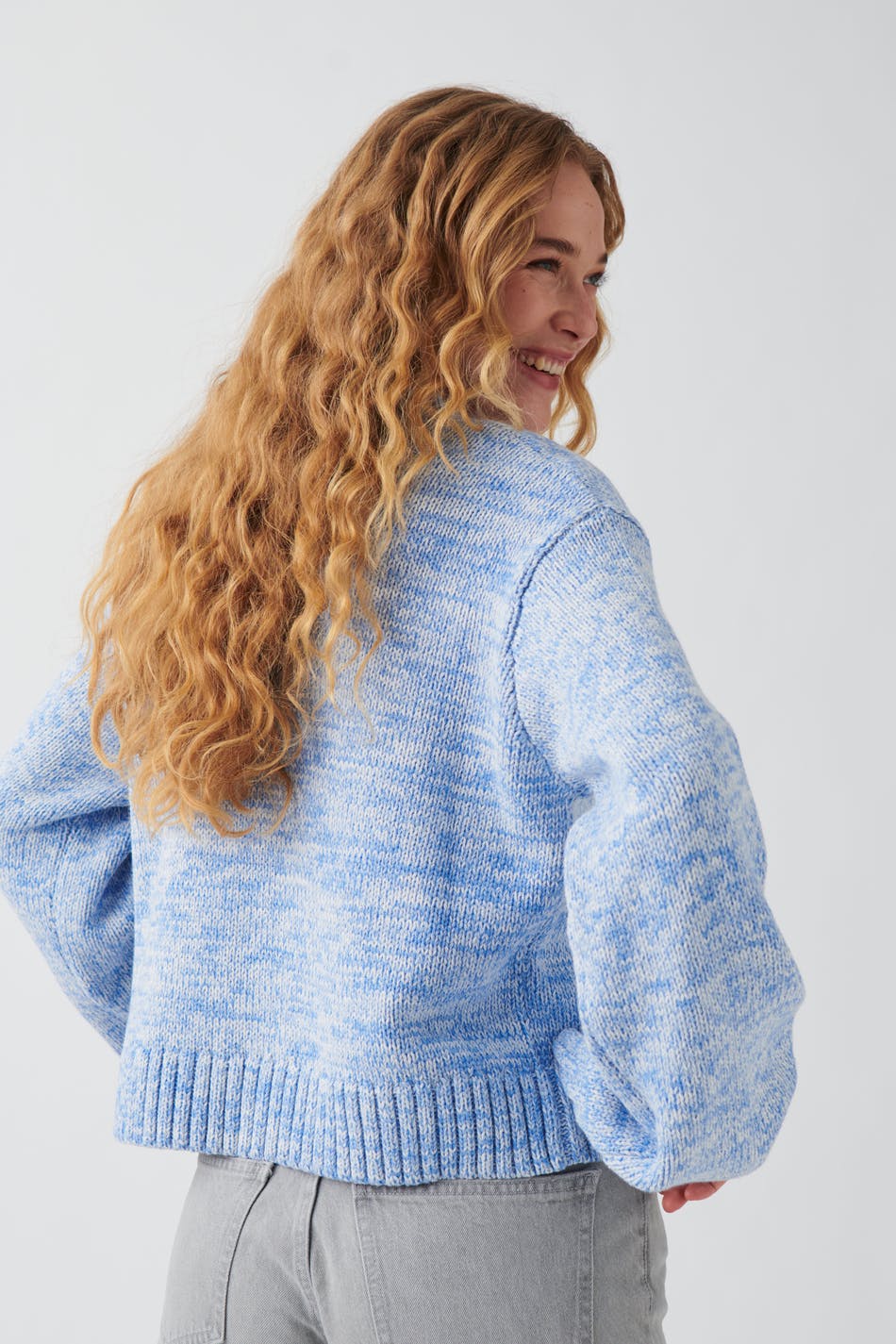Cotton mélange knit sweater