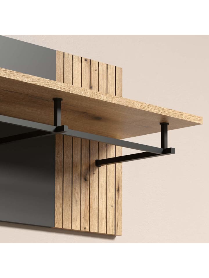 ebuy24 Garderobenmöbel Esteban Grau 250 x 36 cm günstig kaufen onesize