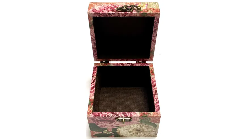 Holzbox PFINGSTROSEN 12x12x10cm