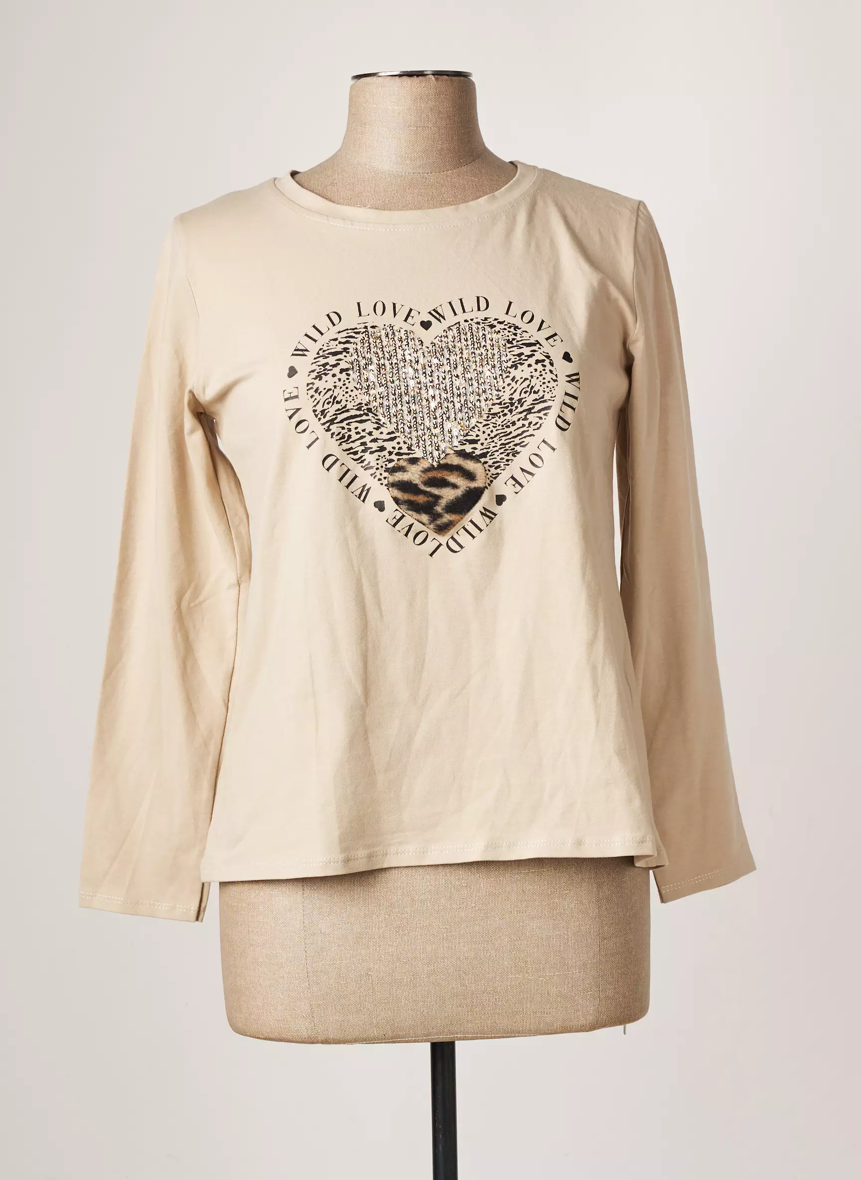 Made In Italy Tshirts Femme couleur beige