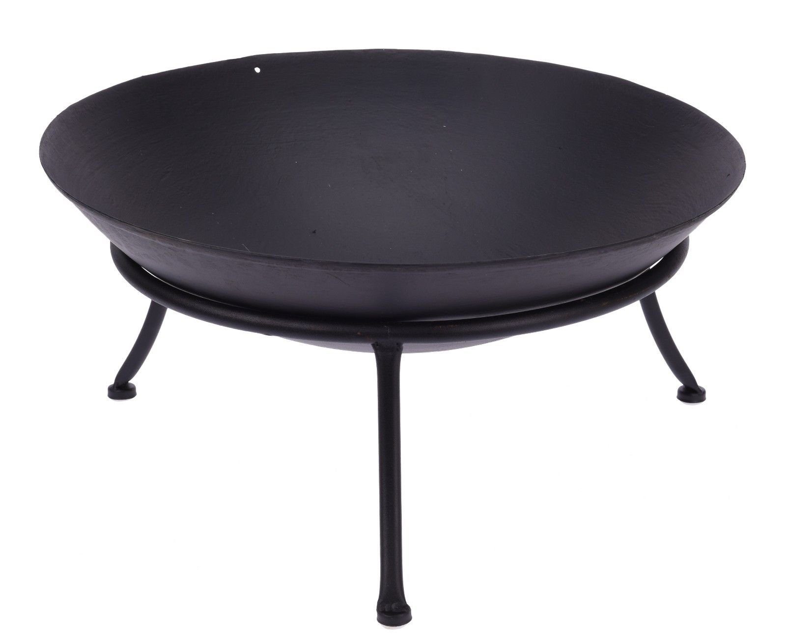 Meinposten Feuerschale Deko Feuerstelle Feuerschale Ø 47 cm Feuerkorb Eisen Metall schwarz Schale Feuer, Durchmesser: 47 cm Gesamthöhe: 23 cm