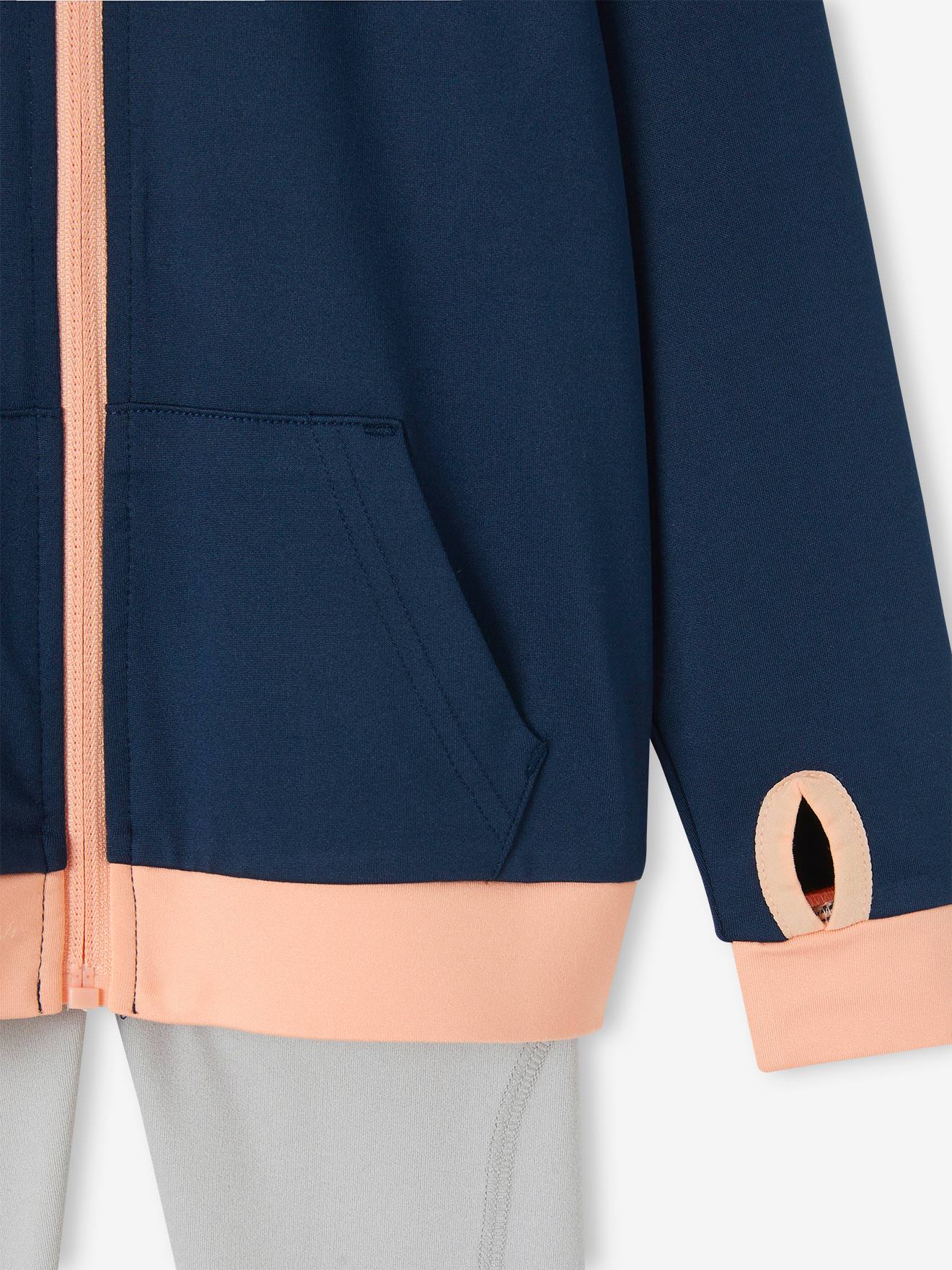 Vertbaudet Mädchen Sport-Set: Sweatjacke & Leggings - pfirsich