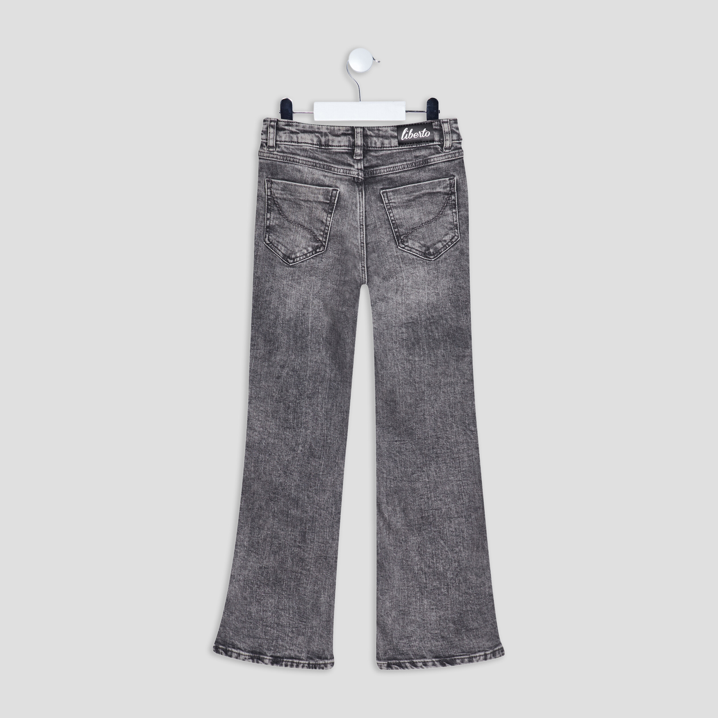 Jeans flare denim noir fille | La Halle