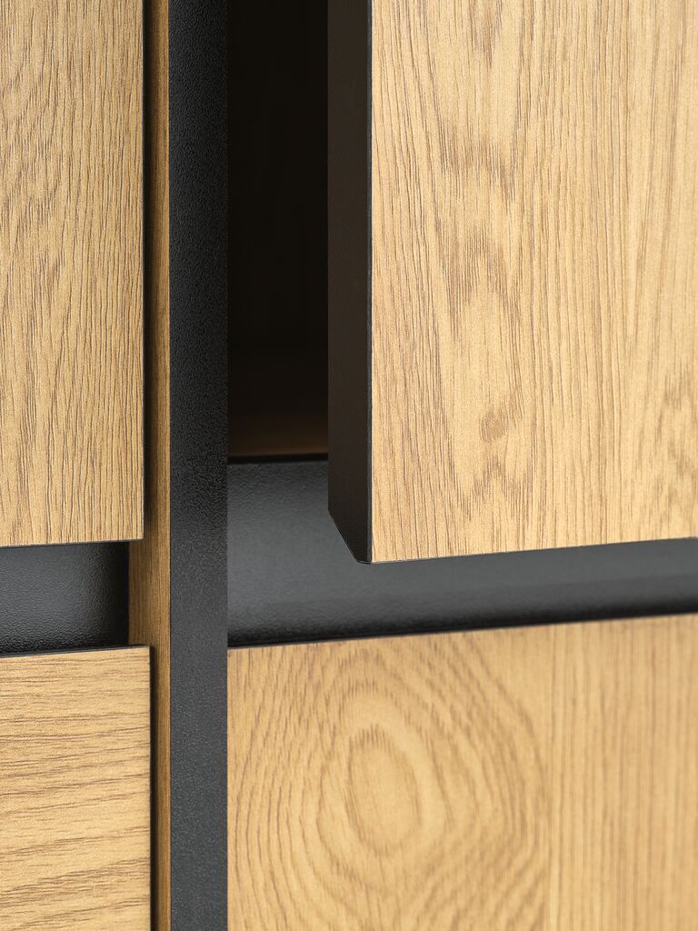 ODENSE cabinet ODENSE 120x210 3 doors 3 drawers in warm oak color