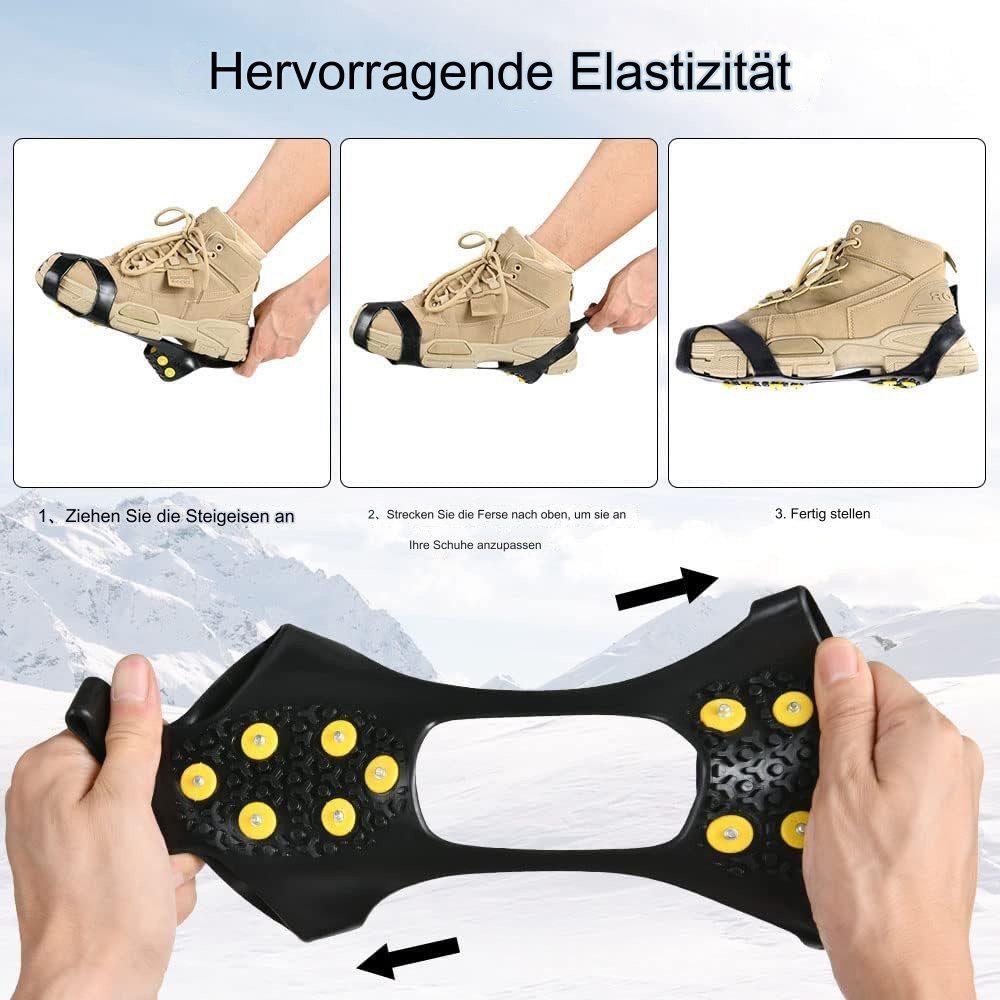 Tian Dee Steigeisen Steigeisen, Anti-Rutsch-Klauen, Edelstahlspikes, Anti-Rutsch-Spikes