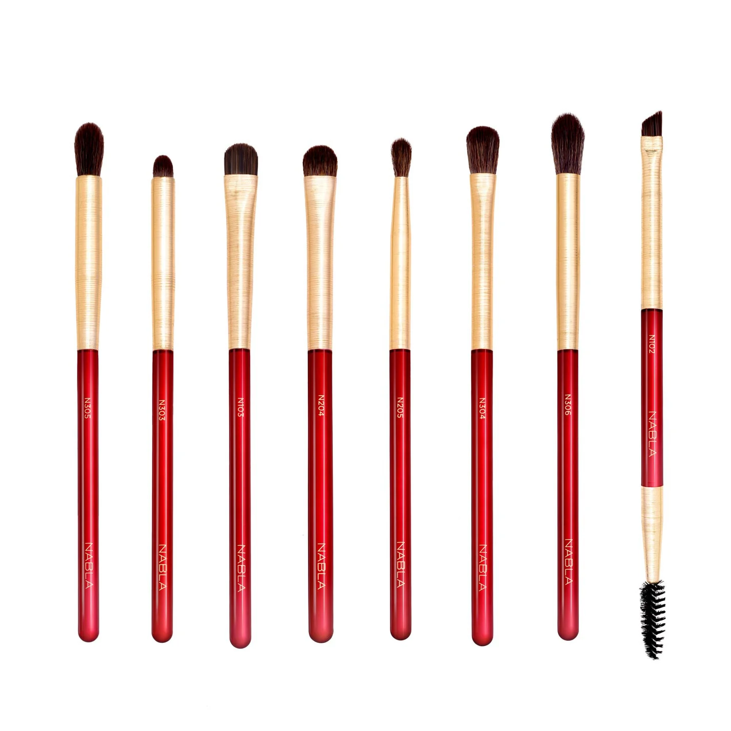 Ruby Complete Eye Brush Set - Meikkisivellin, Siveltimet
