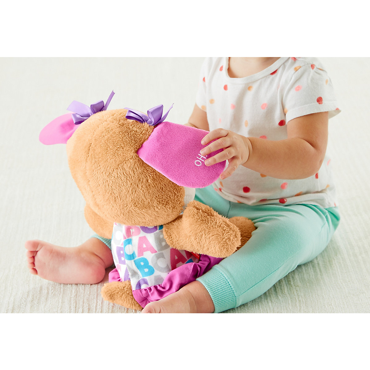 Fisher-Price Lernspaß Hundefreundin, Baby-Spielzeug, Kuscheltier, Lernspielzeug