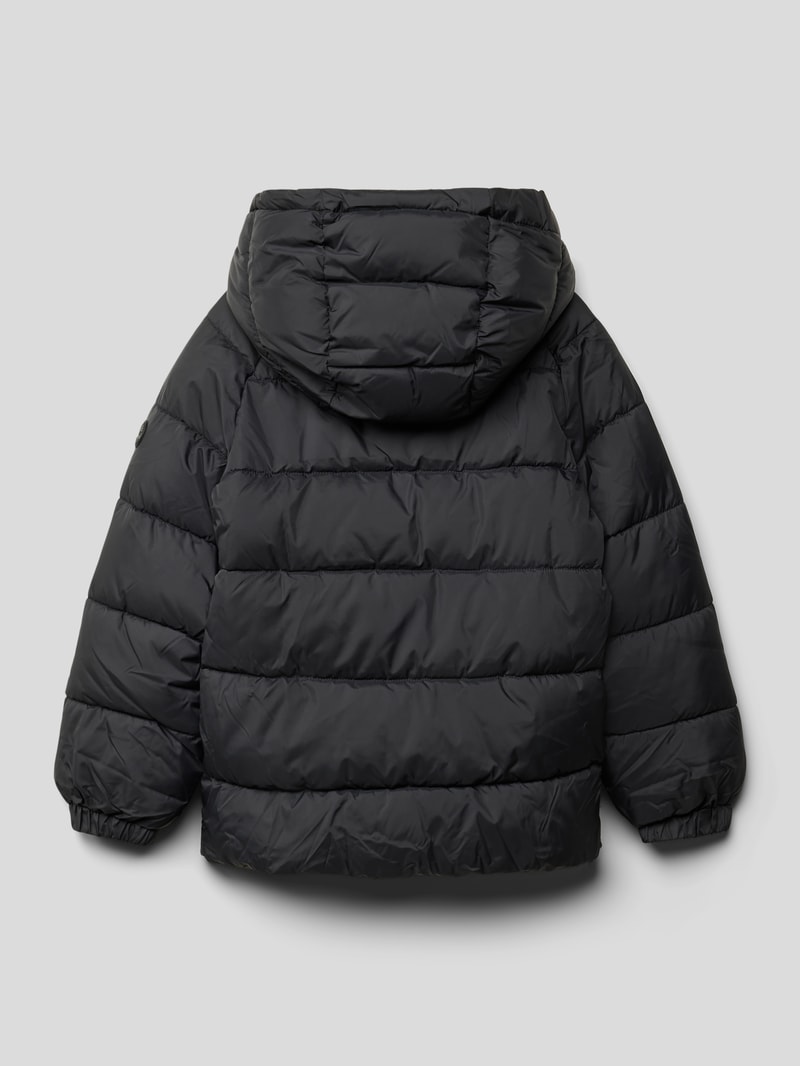 Steppjacke mit Kapuze Modell 'america' in schwarz