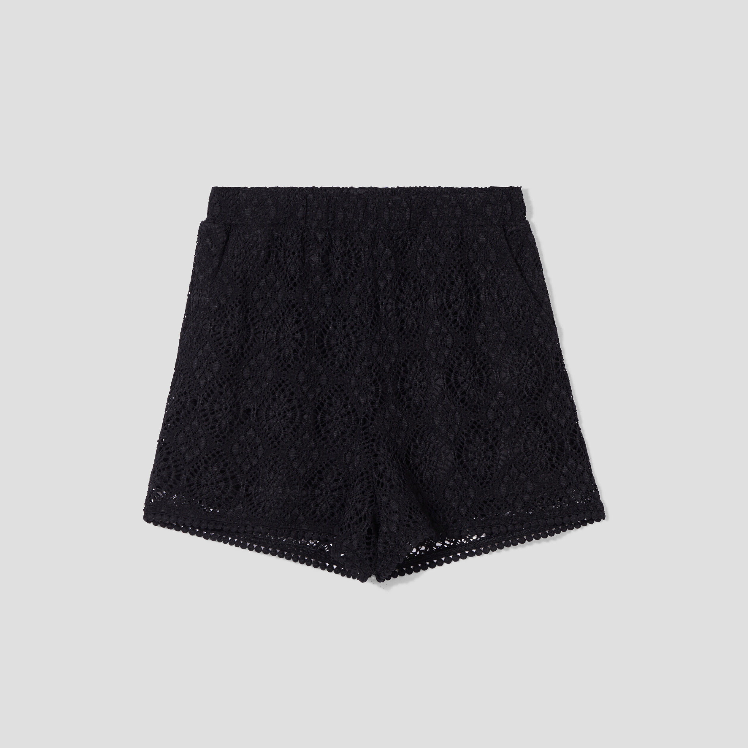 Short droit en dentelle noir femme | Cache Cache