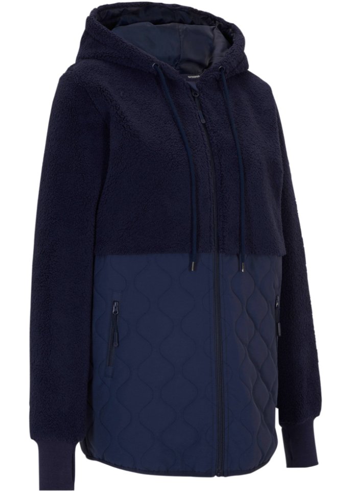 Teddy-Fleece Jacke mit Steppung