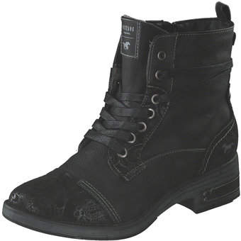 Mustang Schnürstiefelette in schwarz