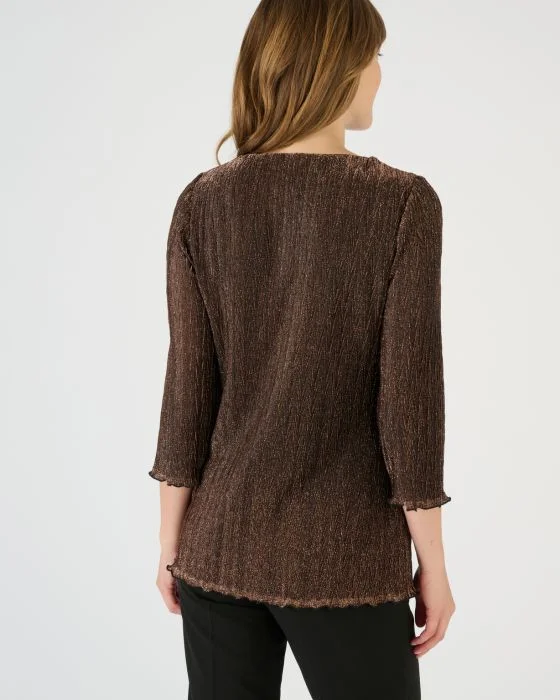 T-shirt en maille brillante