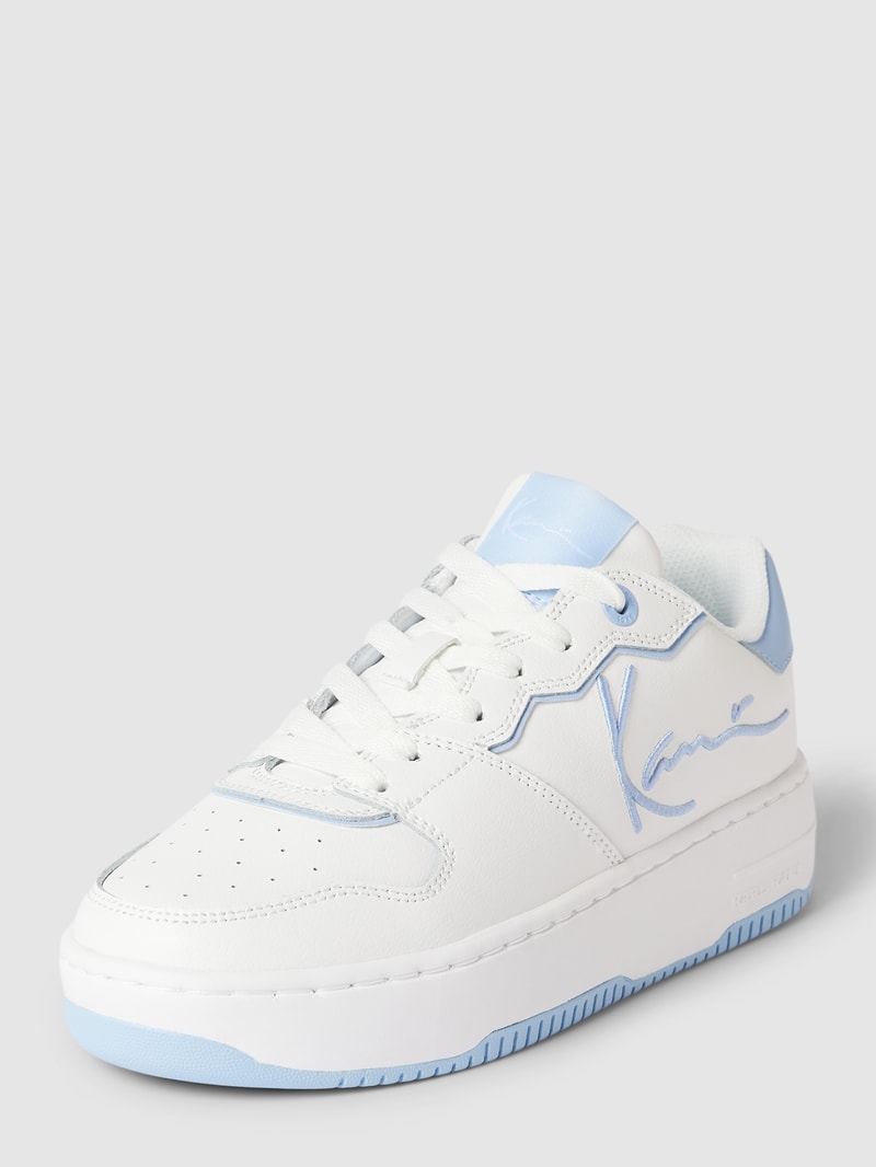 Sneaker mit  Kontrastbesatz Modell 'UP' in weiss