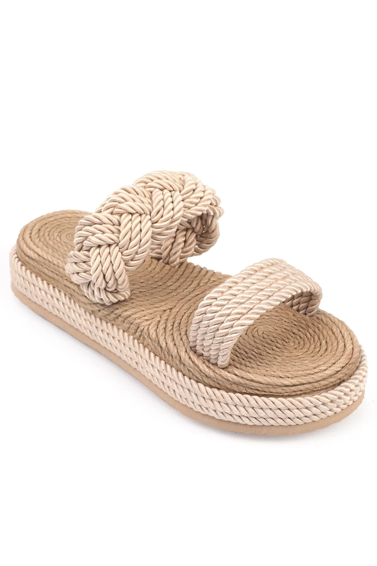 Capone Outfitters  Capone Wedge Heel Stringed Skin Damenhausschuhe