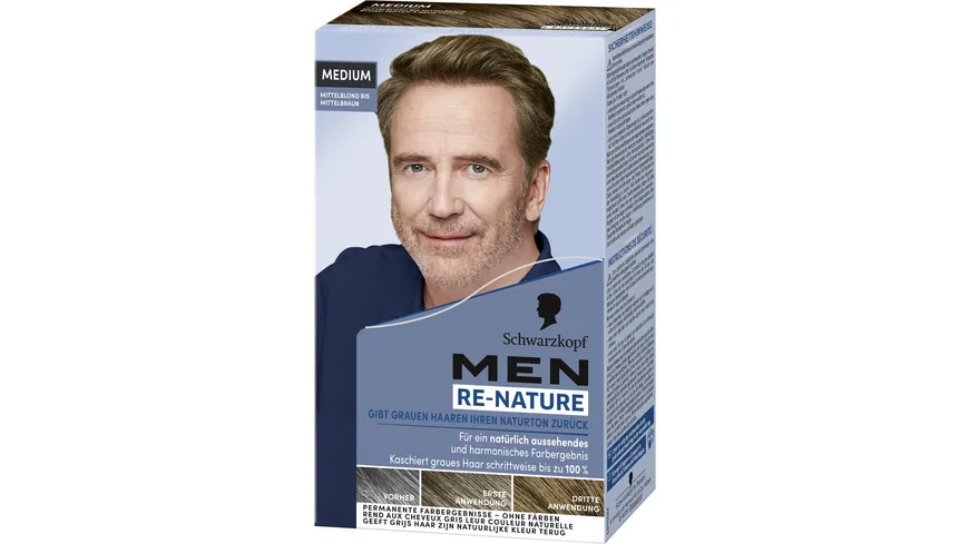 Schwarzkopf Men Re-Nature Naturton 145 ml medium - Mittelblond bis Mittelbraun