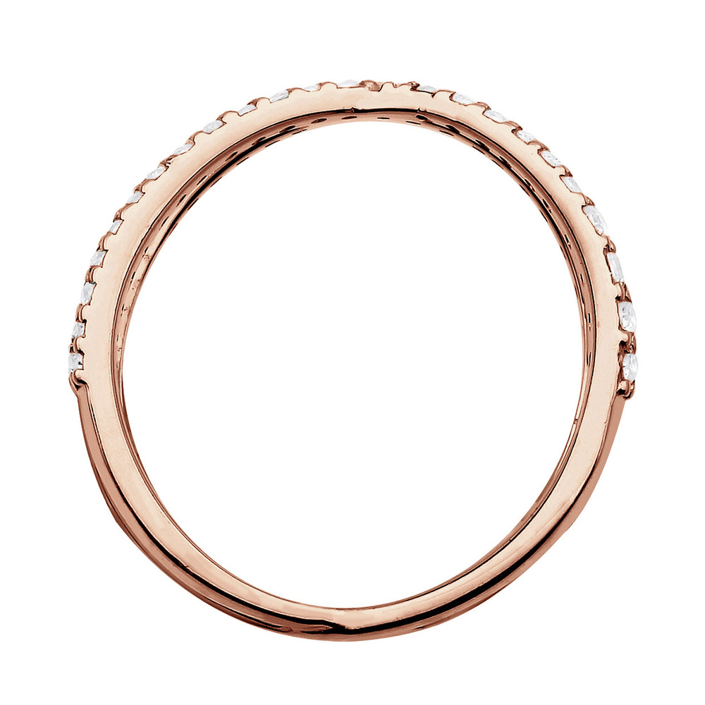 Elli Elli Bague Femmes Enroulement X avec Cristaux de Zirconium en Argent Sterling 925 Bague