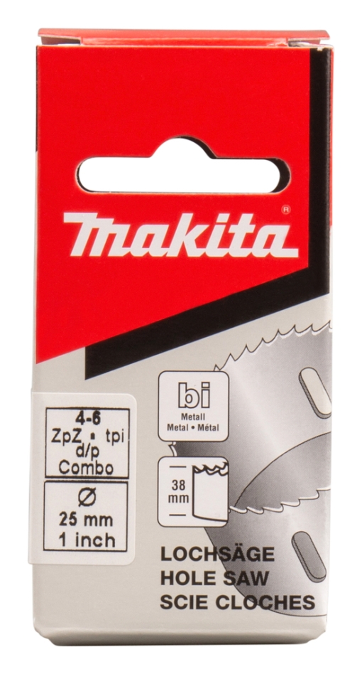 Drujbă Makita Accessories P-34970, 25 mm, HSS, bimetal, alb