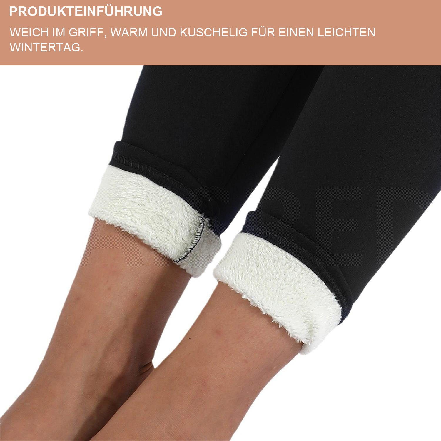 Daisred Thermoleggings Thermo Leggings Damen Gefüttert Winter High Waist