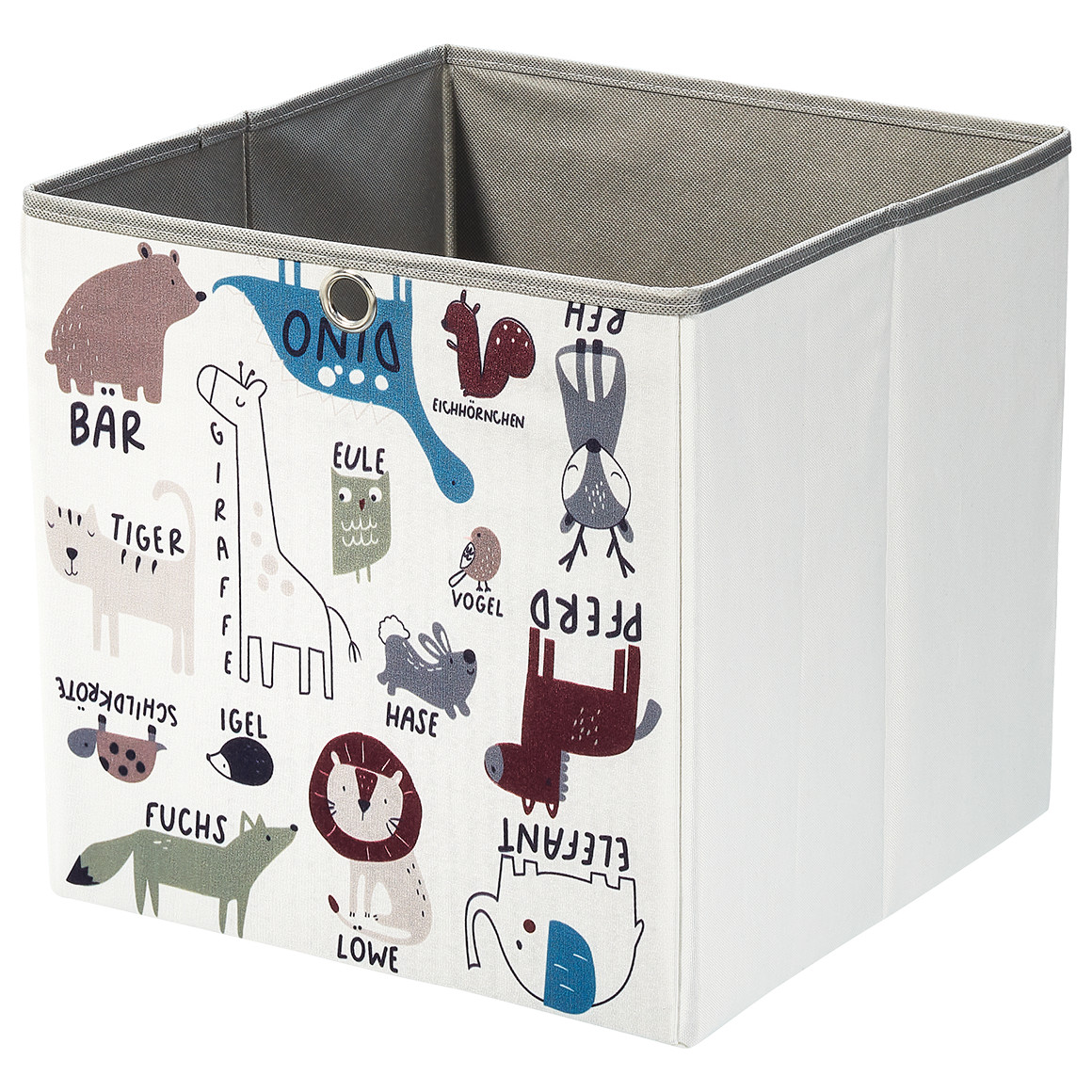 Große Aufbewahrungsbox mit Tier-Motiven