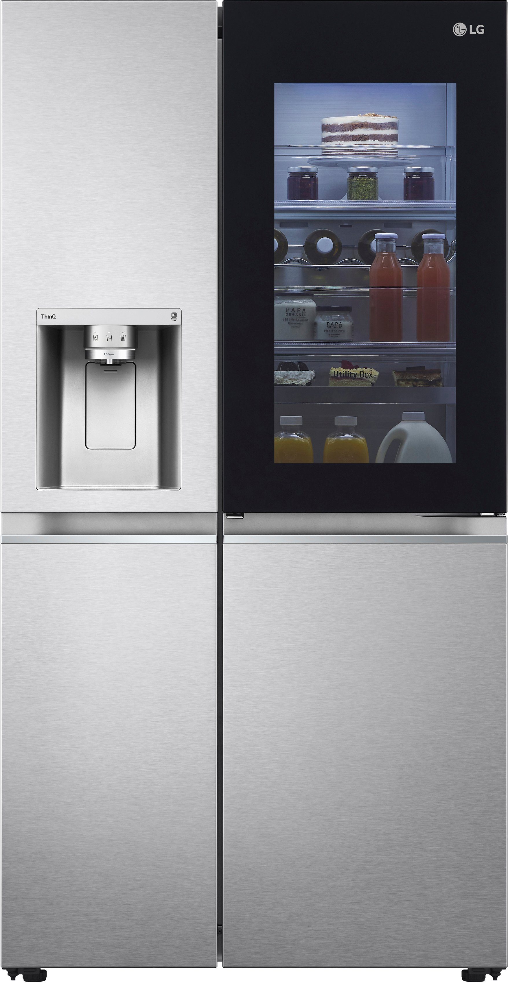 LG Side-by-Side GSXV90BSDE, 179 cm hoch, 91,3 cm breit, Craft Ice Bereiter, InstaView™
