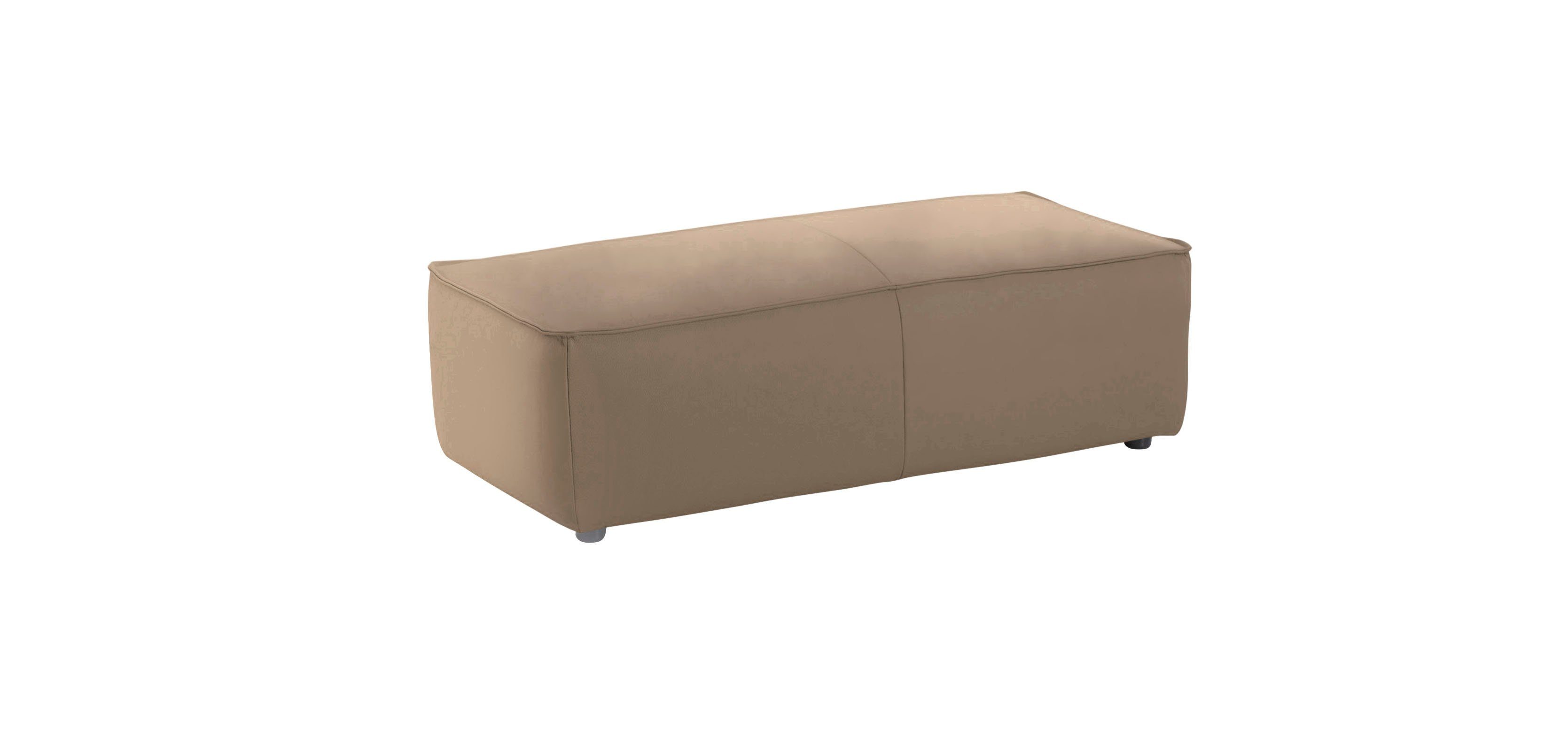 W.SCHILLIG Ecksofa around-the-block, Spar-Set, inklusive Hocker, mit eleganter Biese, mit Federkern