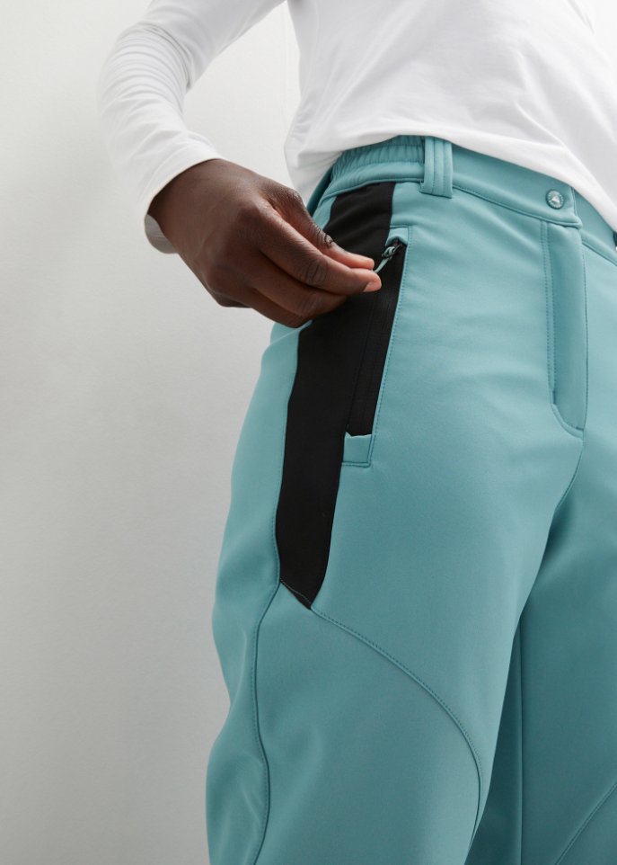 Wasserabweisende Softshell-Hose, gerade geschnitten