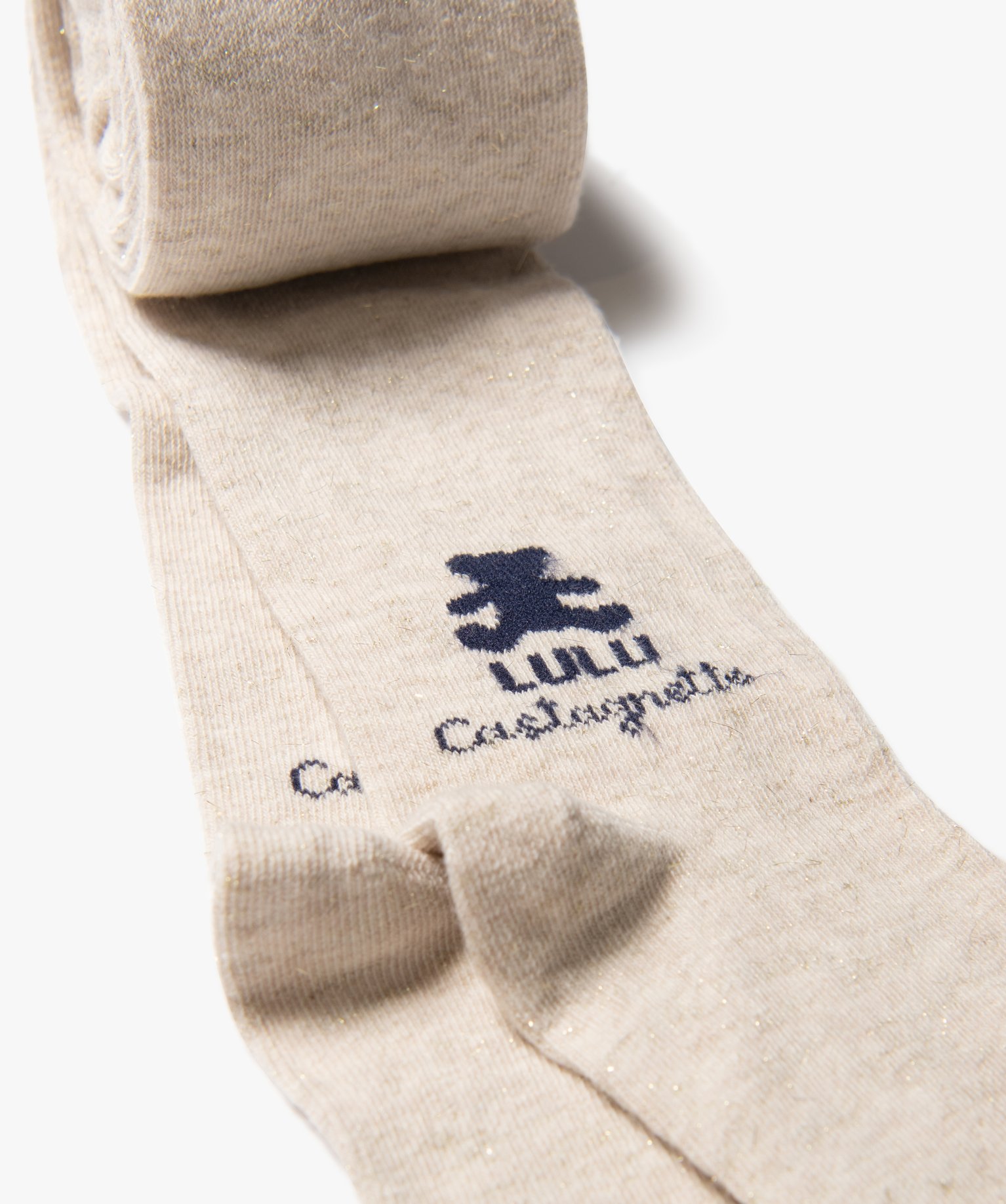 Collants pailletés avec motif ourson fille - LuluCastagnette beige | GEMO