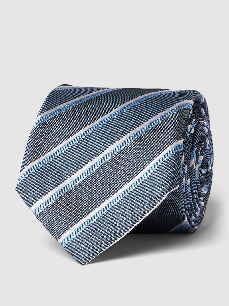 Krawatte mit Streifenmuster in bleu