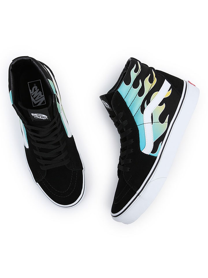 Vans Leder-Sneakers in Schwarz/ Türkis günstig kaufen