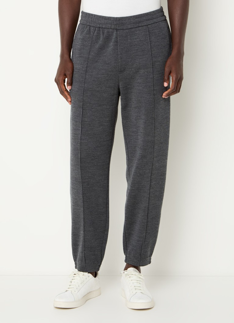 Pantaloni de trening Emporio Armani din amestec de lână, cu croială slim și buzunare laterale.
